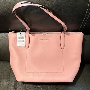 Kate spade outlet pebbled leather tea rose handbag
